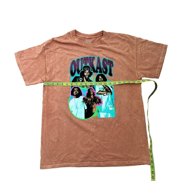 Outkast Graphic Print 90s Y2K Band Short Sleeve T-Shirt Orange Size Large - Picture 6 of 8
